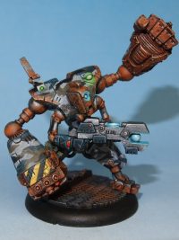 scifi robot model with large fists